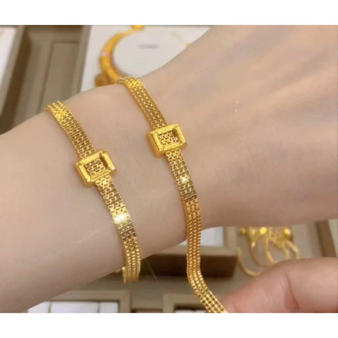 铜合金项链 日韩镶嵌可调节链条金色气质法式满钻女饰品精致原创