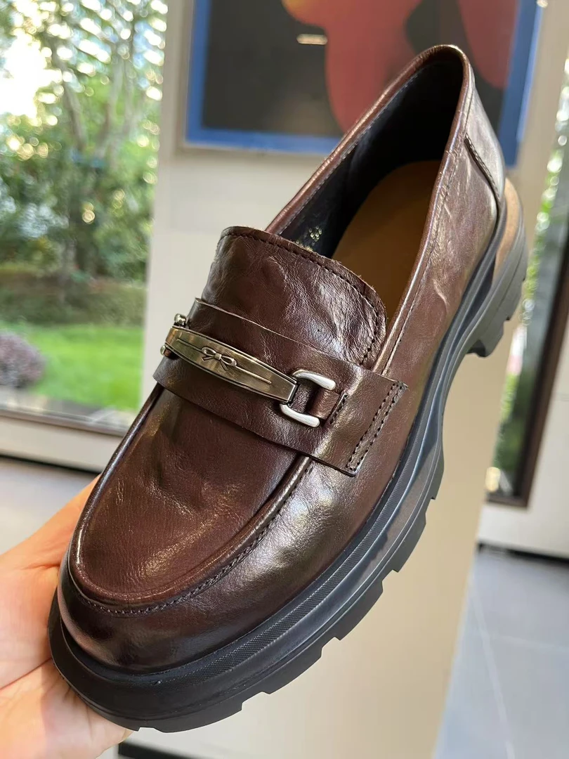 方跟英伦圆头乐福鞋经典百搭