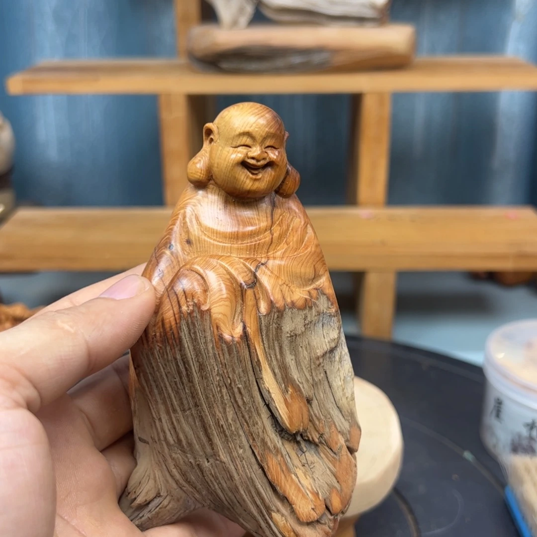 木€****彡崖柏木摆件手把件