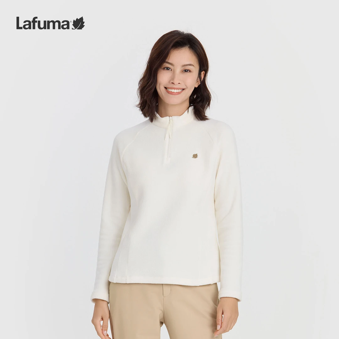 LAFUMA乐飞叶户外25秋冬女士半拉链长袖T恤保暖抓绒上衣LFTS5DL95
