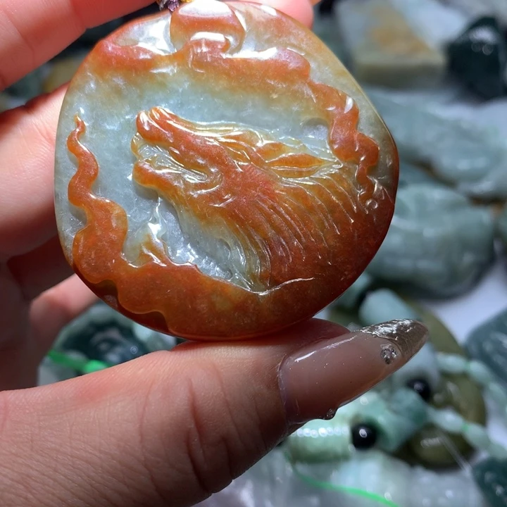 翡翠未镶嵌颈饰保真天然A货翡翠