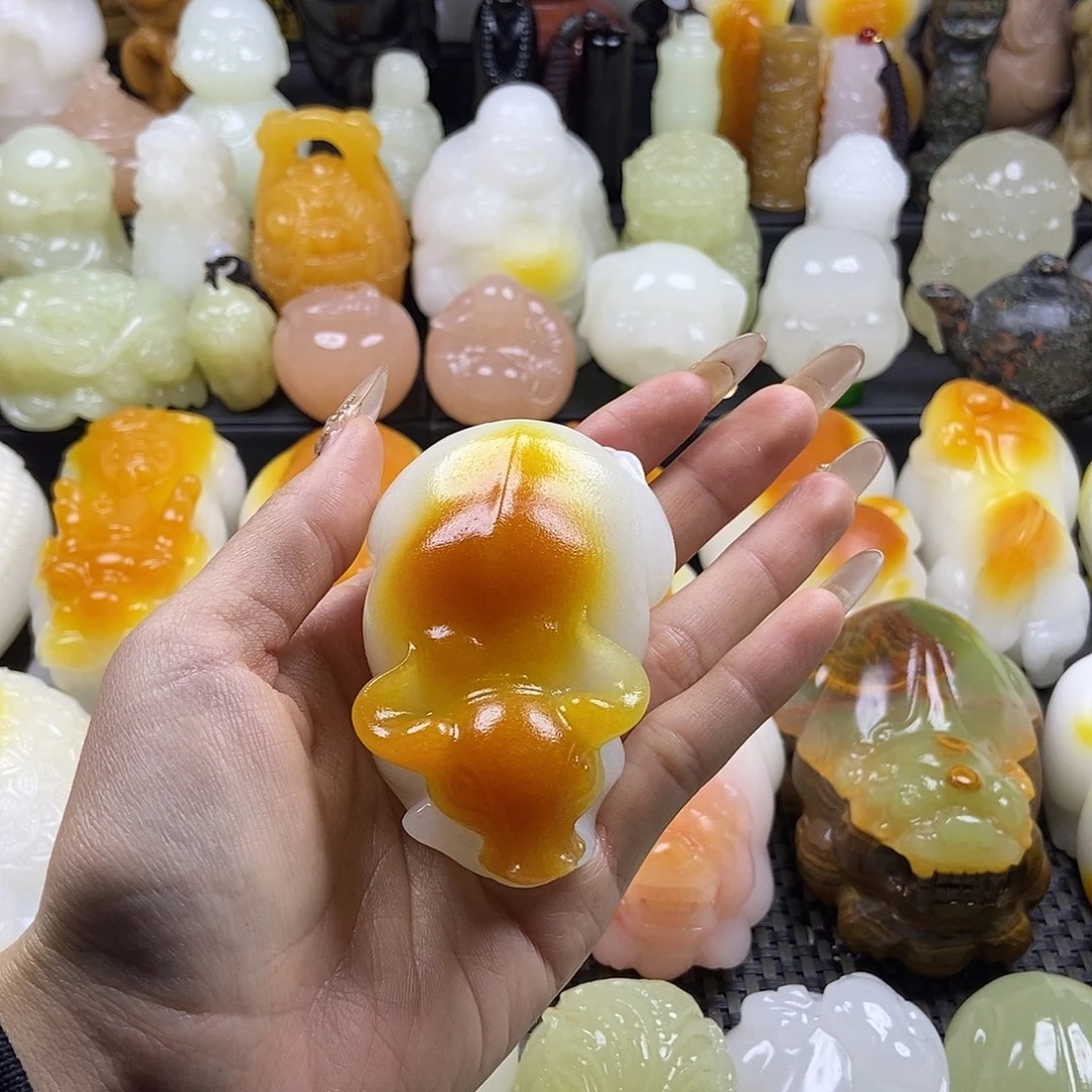 无花朵原石雕刻把件