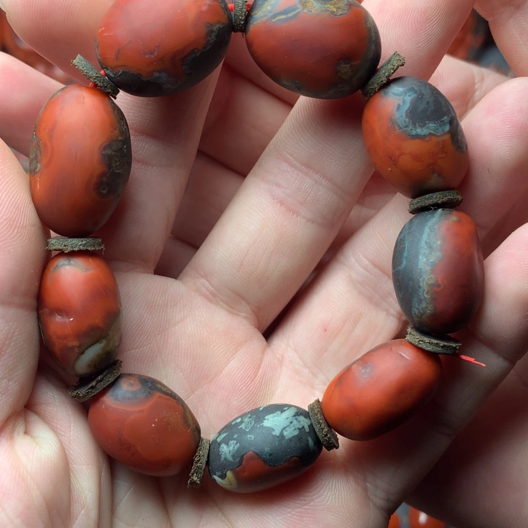 南红玛瑙未镶嵌1啊东寨老南红随行手串