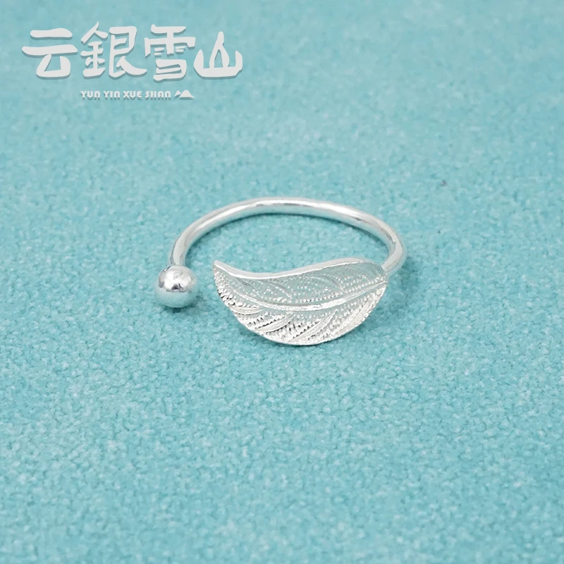 云银雪山 足银戒指  花铃里 小众设计感简约百搭款戒指 YJ21