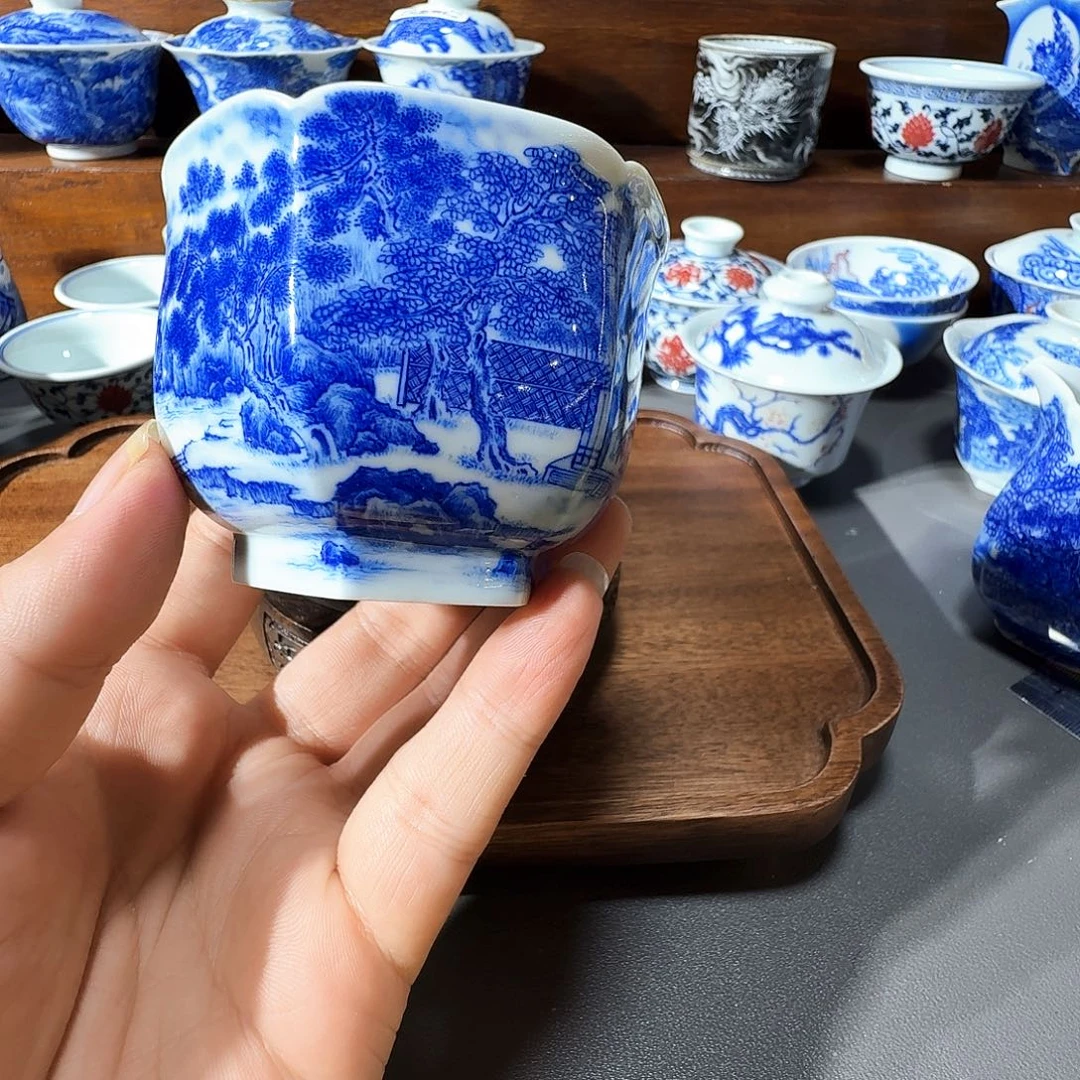 周***韧泥塑主人杯手工手绘