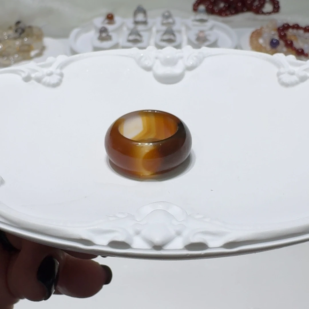 玛瑙/玉髓未镶嵌戒指港13/14不退换