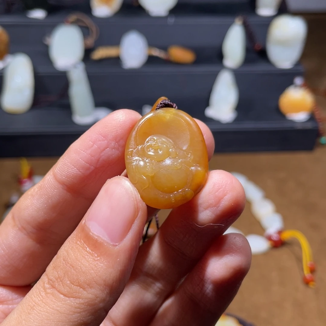 完***K颈饰未镶嵌和田玉（白玉）