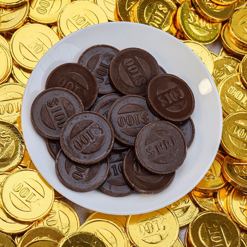 40玫金币巧克力金球零食节日礼物新年年货节喜糖果童年回忆零食