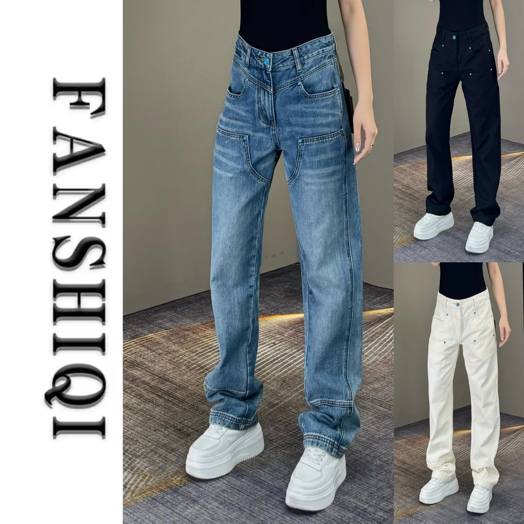 【凡仕奇】早秋男士新款100棉定制款牛仔裤直筒百搭时尚长裤3362