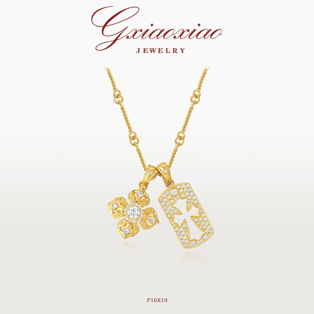 G XIAOXIAO 铜合项链 【十字刚杵】经典项链F16X19新年礼物