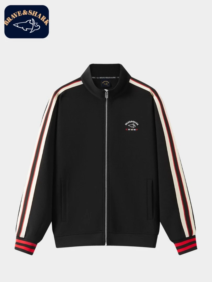 【官方正品】男士秋季新款商务休闲拉链卫衣潮流立领套头818