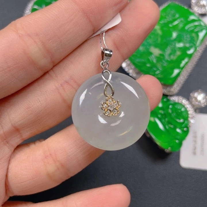 【闪购商品】颈饰银S925镶嵌翡翠翡翠