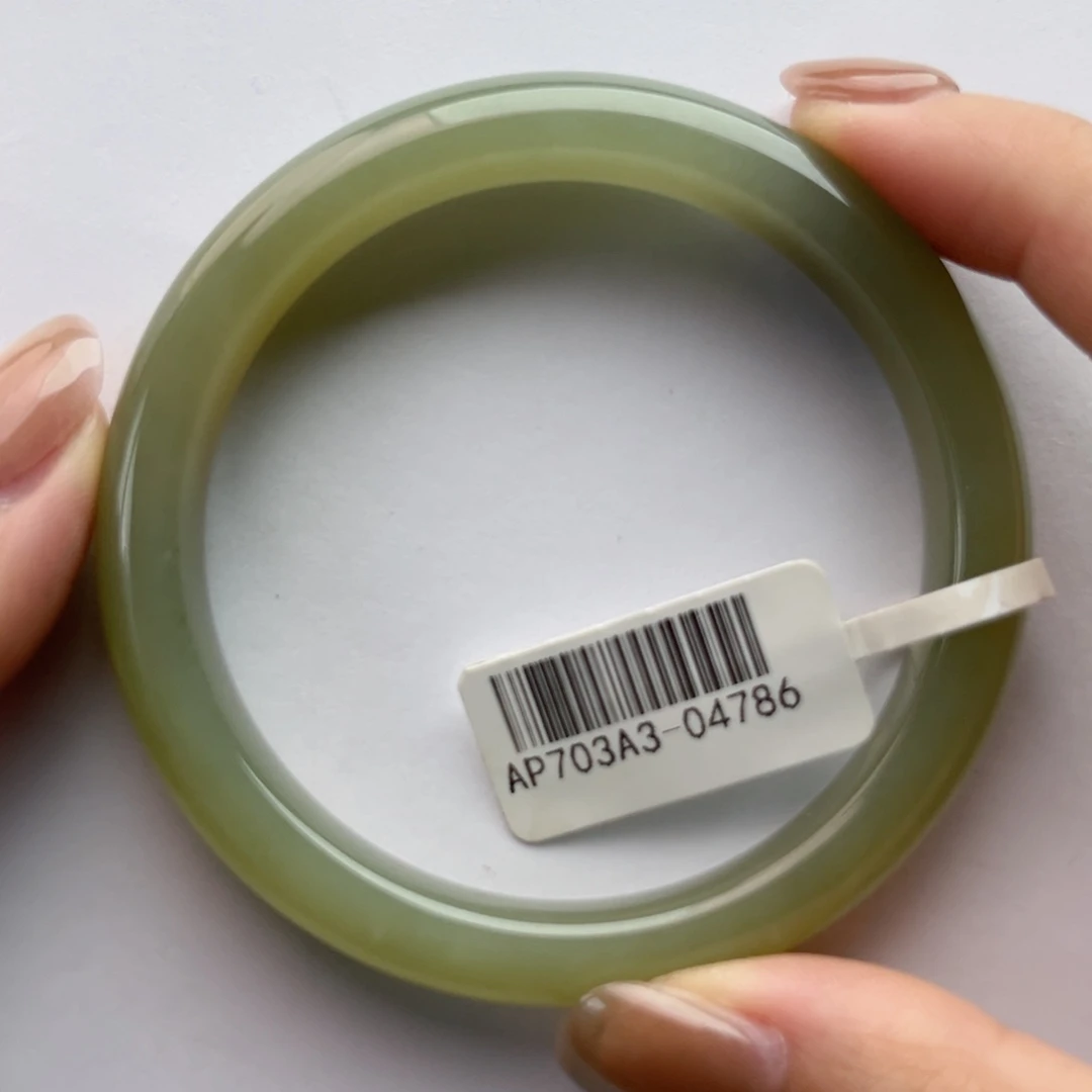 和田玉手镯未镶嵌56