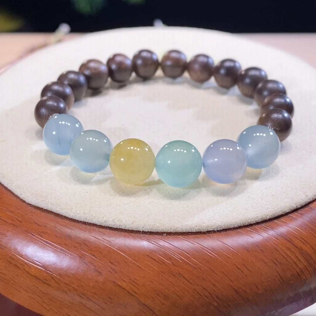 翡翠未镶嵌颈饰糖果多宝卡10mm