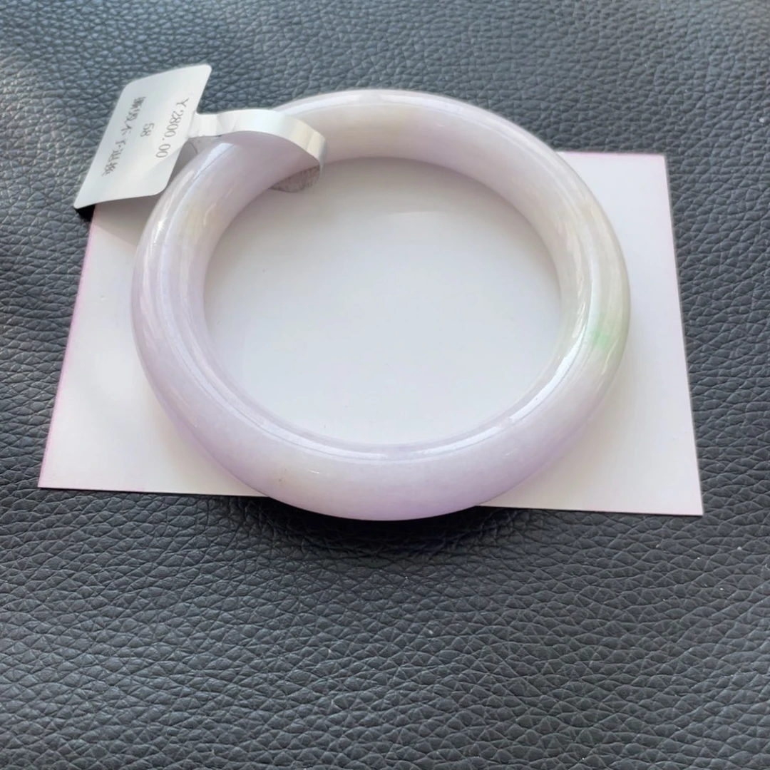 翡翠未镶嵌手镯18号58圆条纹