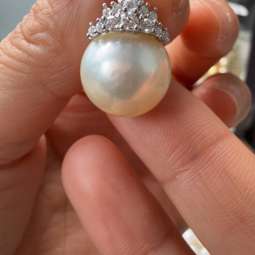 海水珍珠银S925镶嵌颈饰