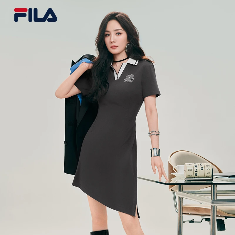 Fila/斐乐【杨幂同款】女款连衣裙正品夏季时尚休闲简约摩登POLO裙