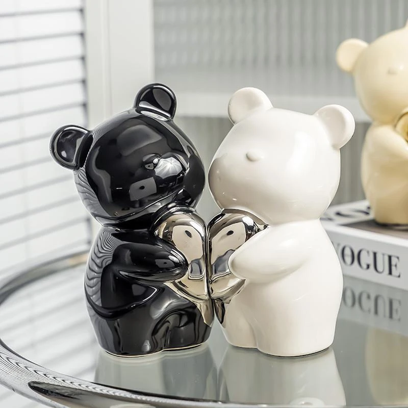 小熊书档摆件高档书柜仿真书儿童房书房客厅酒柜电视柜家居装饰品