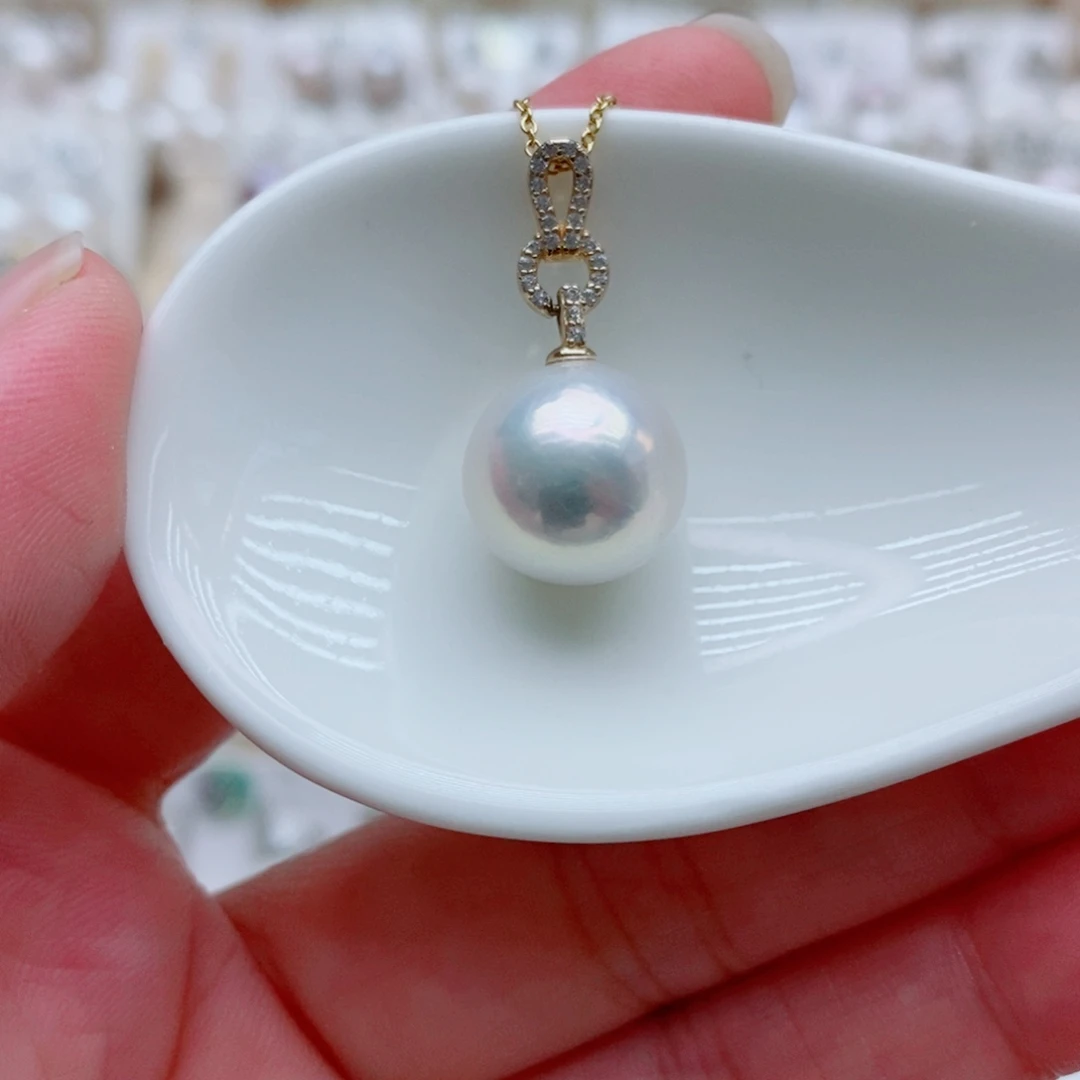 吊坠(赠链)银S925镶嵌淡水珍珠12.8mm
