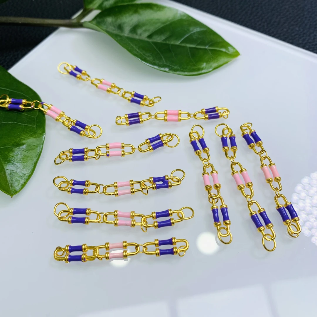 925银珐琅银制品 「戴琴珠宝」FR4689-银珐琅延长链-SX