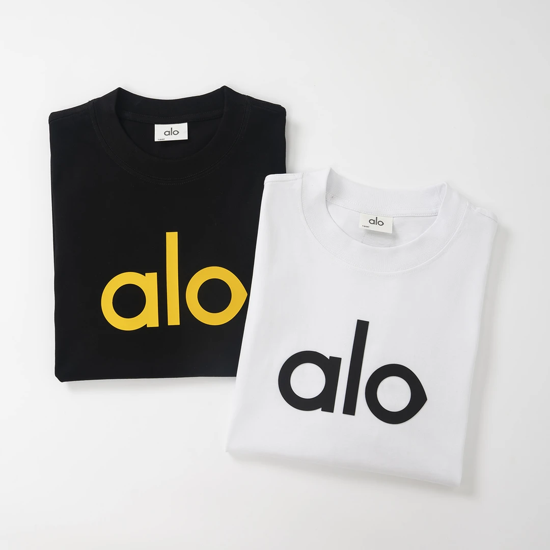 男女情侣款 胸前大标字母LOGO 时尚纯棉打底衫短袖T恤ALYGDX07