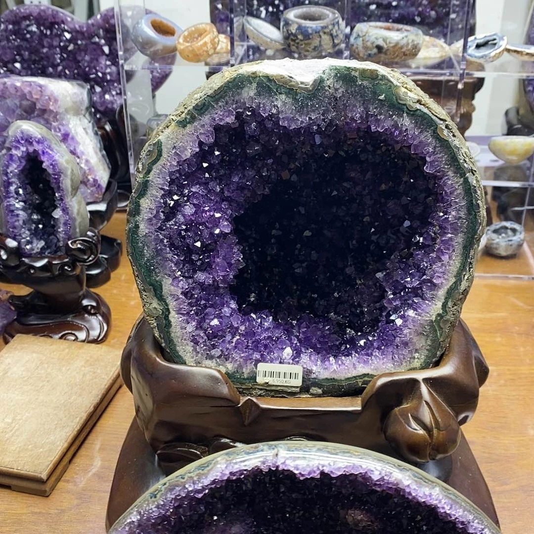 未镶嵌大型摆件（非配饰）紫晶海****平
