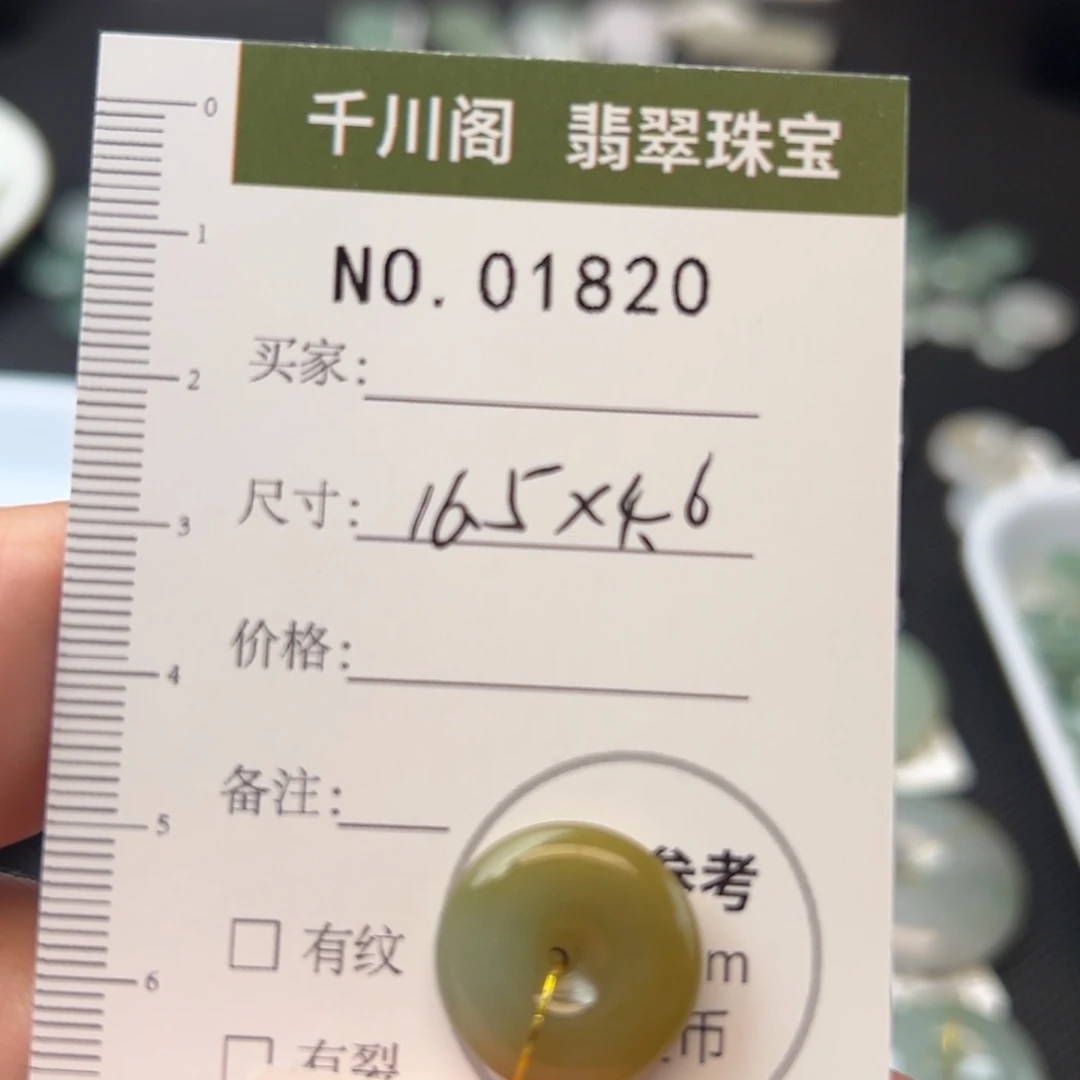 翡翠颈饰未镶嵌平安扣1820