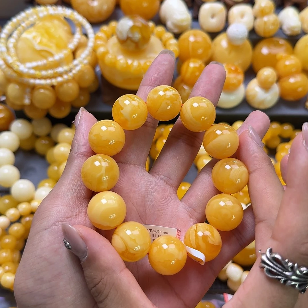 未镶嵌蜜蜡珠宝奇石同料19mm