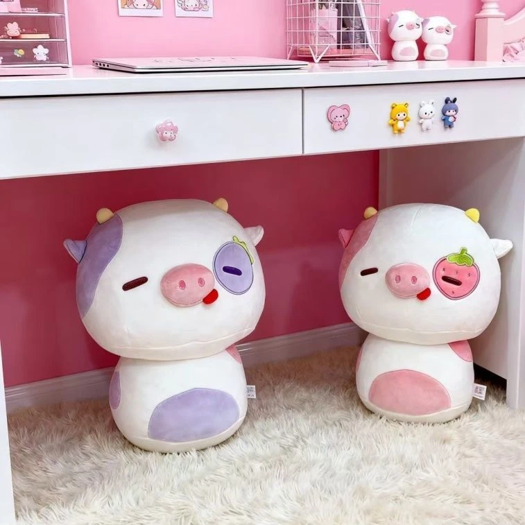 可爱草莓蓝莓猪公仔毛绒玩具超软睡觉抱枕玩偶布娃娃生日礼物女生