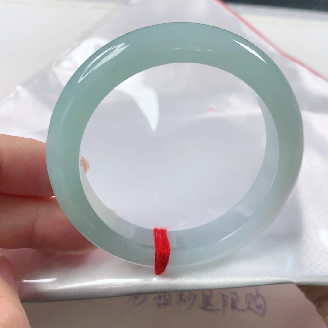 未镶嵌手镯翡翠49-50圈冰胶蓝207