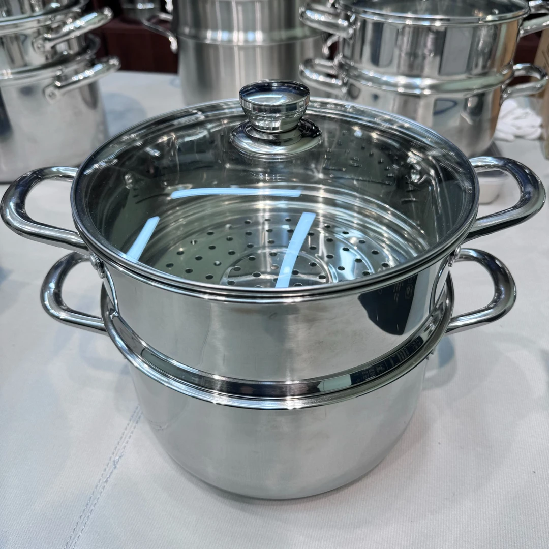 特价24cm不锈钢蒸锅双层蒸锅带盖子【破损找客服免费补寄】