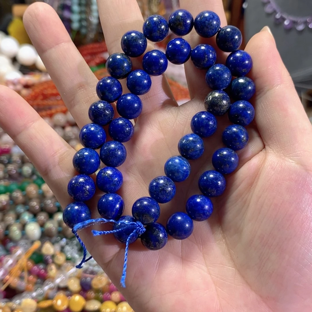 未镶嵌玛瑙/玉髓珠宝半成品天然青金一条卡10mm