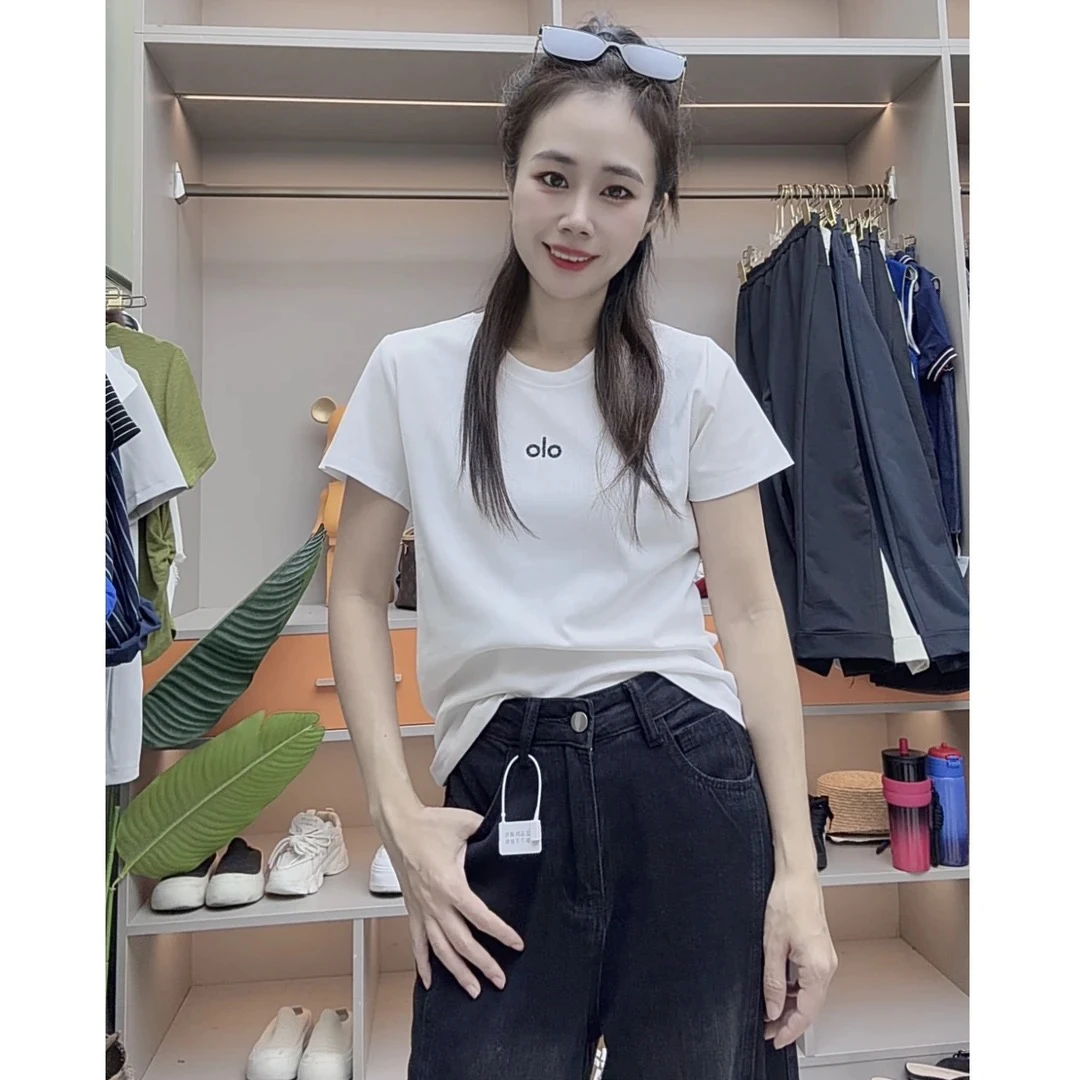 908字母短袖女圆领T恤(衣长53左右)