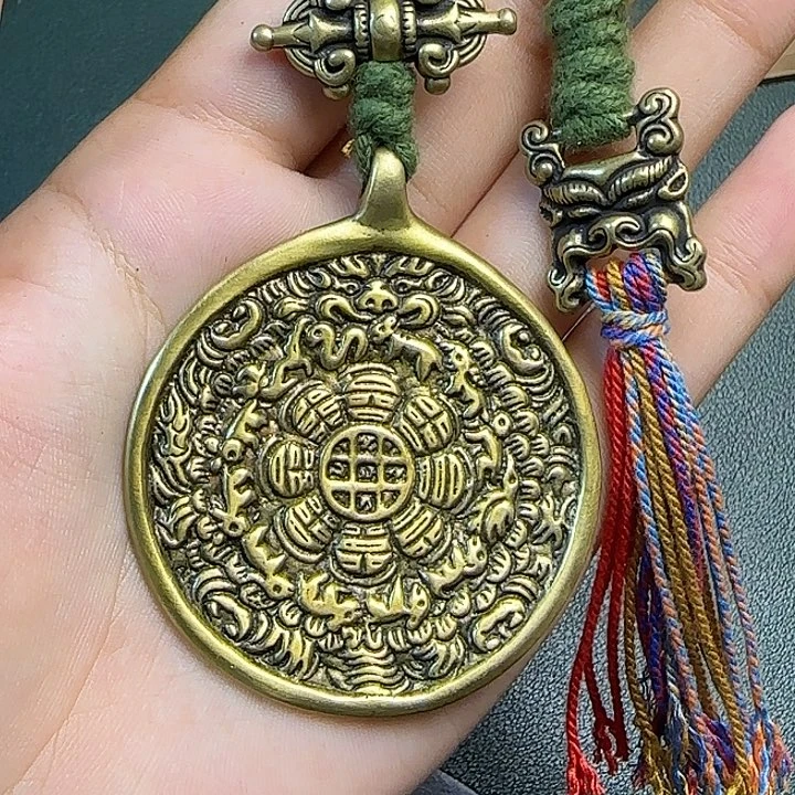 逐***人铜铁合金类藏传工艺品九宫八卦