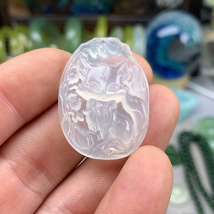 蛇纹石玉挂坠未镶嵌关*