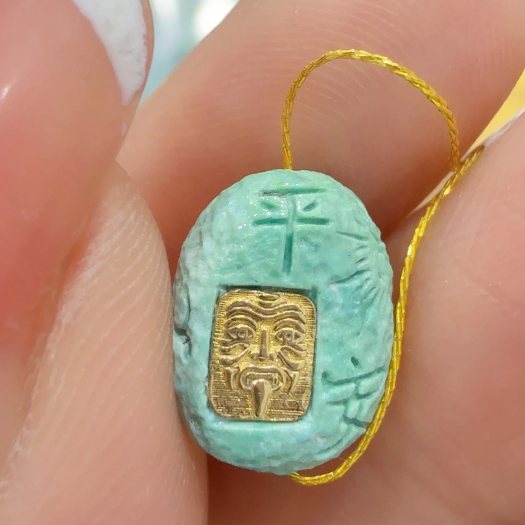 绿松石18K金镶嵌珠宝奇石