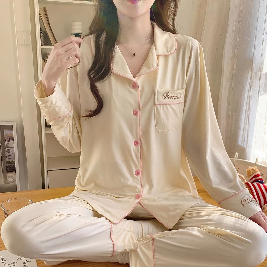 【纯棉-带胸垫】月子服秋冬产后孕妇睡衣哺乳期产妇喂奶春秋1-5月