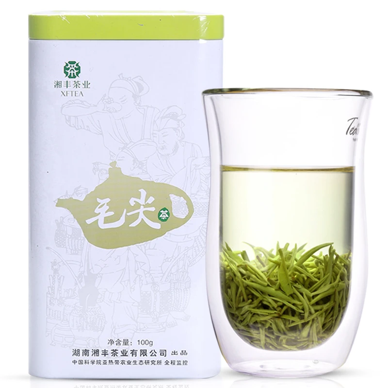 湘丰毛尖绿茶鲜爽回甘100g芽叶细嫩自留礼赠性价比之选
