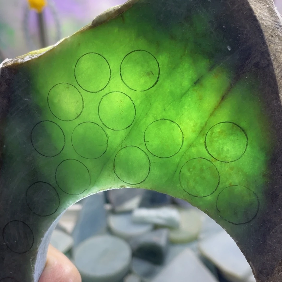 翡翠未镶嵌挂件K缅甸天然翡翠片料