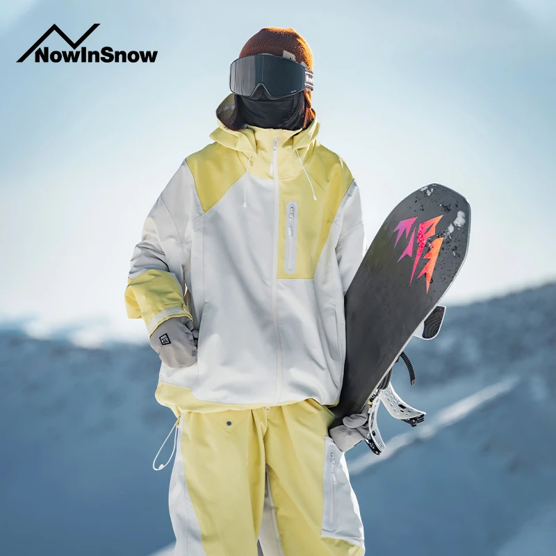 NIS雪现单板滑雪服男女同款3L全压胶套装防风防水滑雪宽松滑雪衣