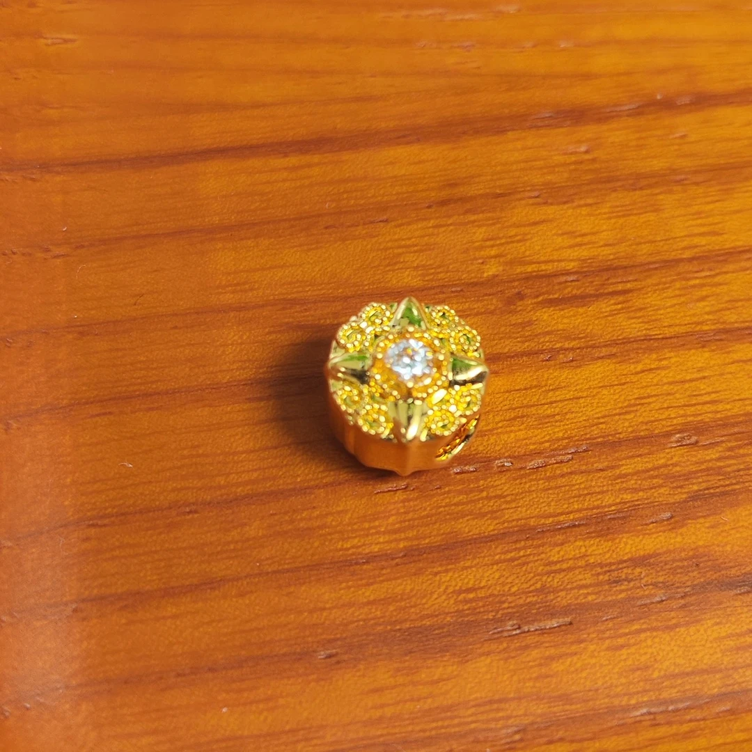 加大加厚金豪镶八棱珠切割面隔珠DIY万能配件配饰