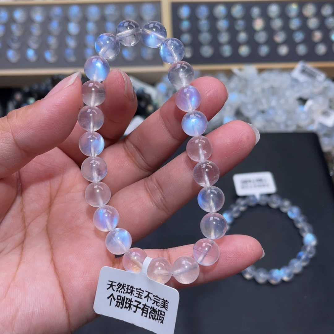 手链未镶嵌长石S**a蓝月光手链8mm+