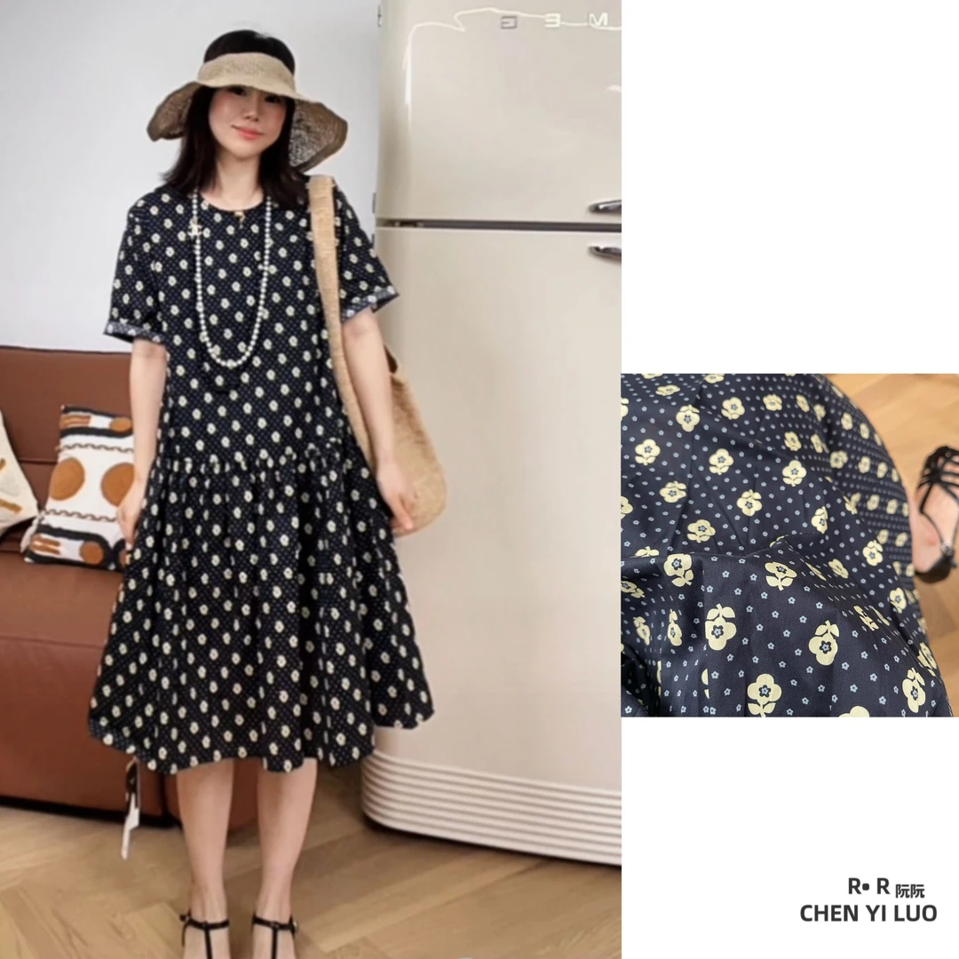 【阮阮R· R定制款】夏季新品 宽松日常小众设计 中长款连衣裙R1162