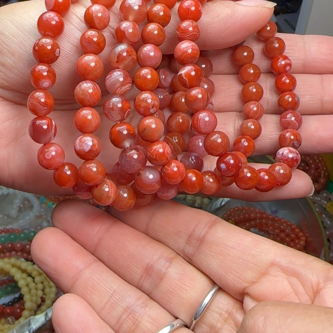 南红玛瑙未镶嵌手链