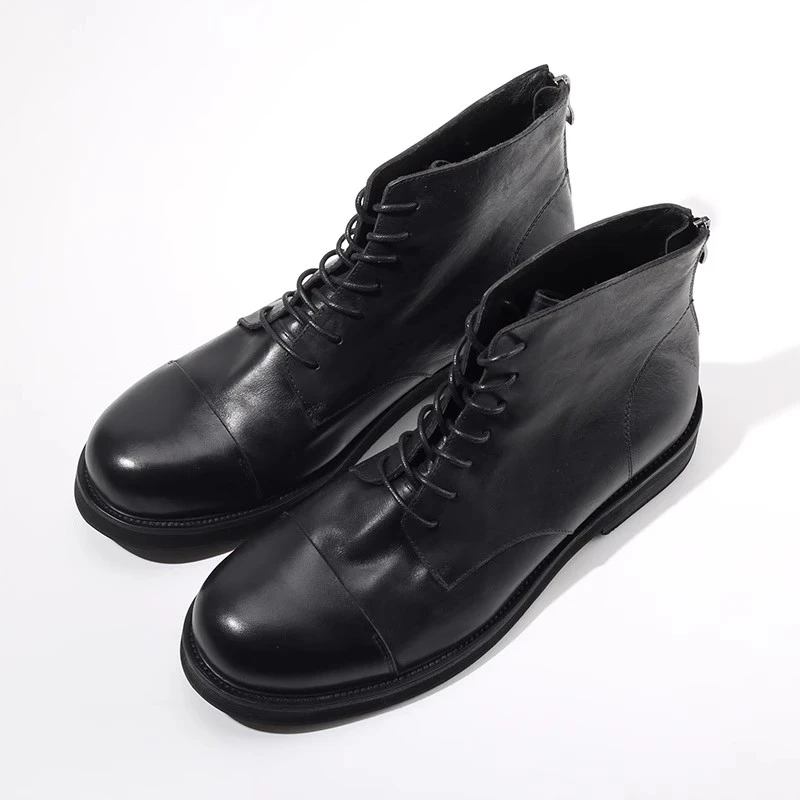 【赤羽鞋业】美式复古伞兵靴男士手工植鞣水洗工装靴皮靴 M5236-14