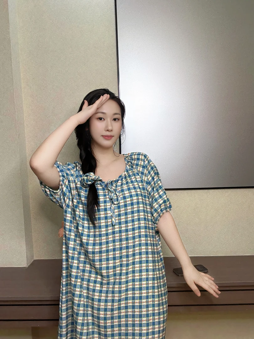 2025新款棉绸睡衣女款夏季人造棉月子家居服夏天七分袖绵绸睡裙