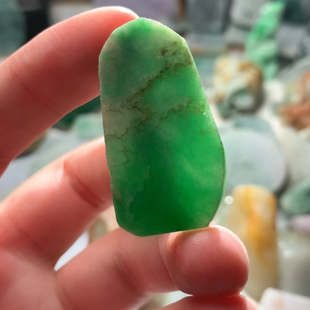 翡翠散珠翡翠原石片料