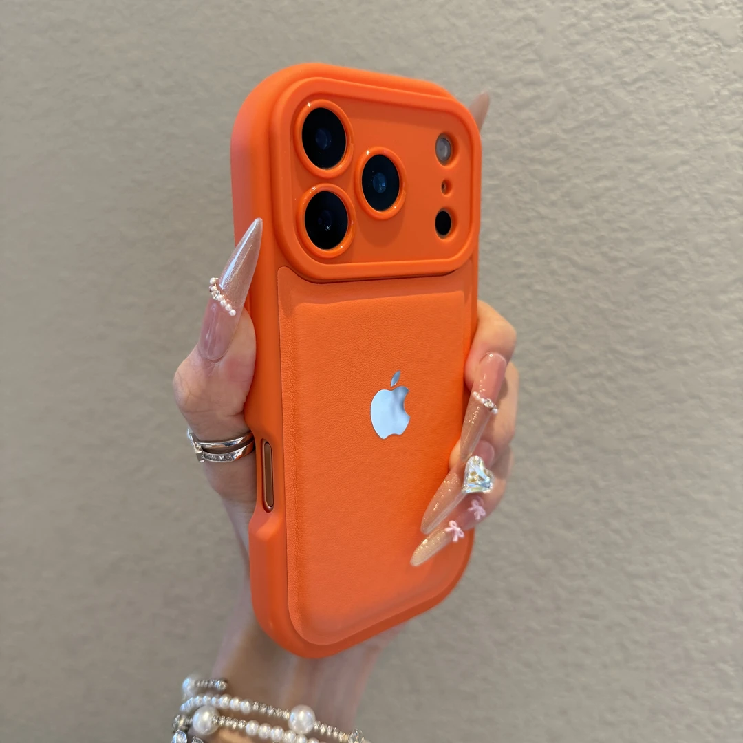 简约肤感气垫适用苹果17promax手机壳iPhone16防摔15时尚14高级13