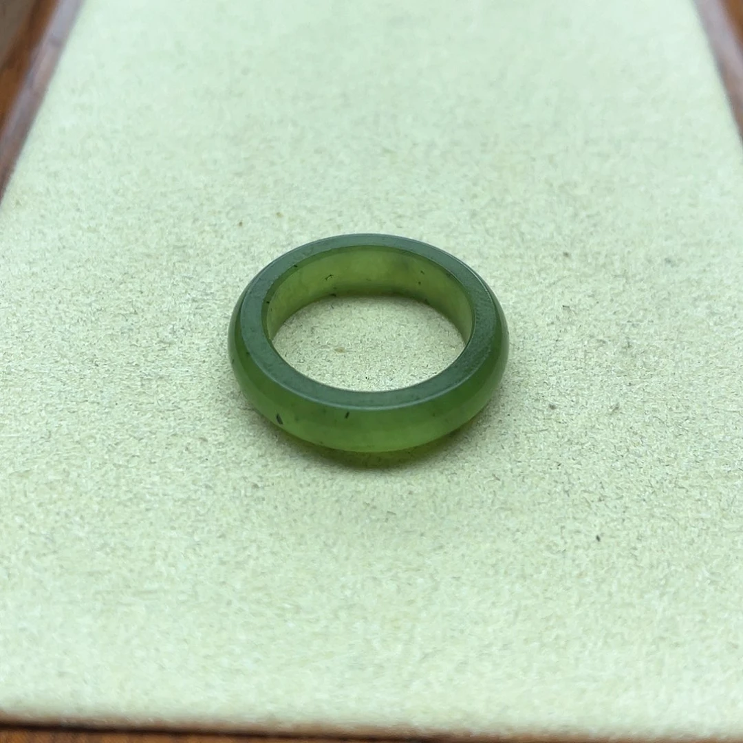 未镶嵌戒指和田玉101俄料碧玉9码