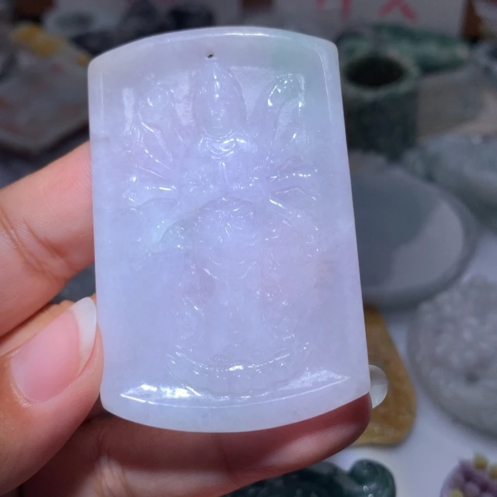 翡翠未镶嵌颈饰保真天然A货翡翠